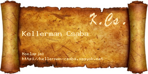 Kellerman Csaba névjegykártya